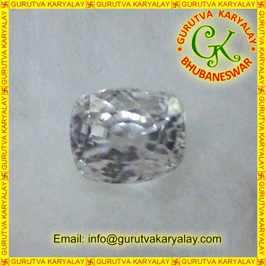 White Zircon Ratti-9.01(8.15ct) Govt.Lab Tested Natural Zircan Safed Swet